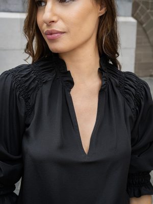 Alternative view of Constance Silk Blouse - Black