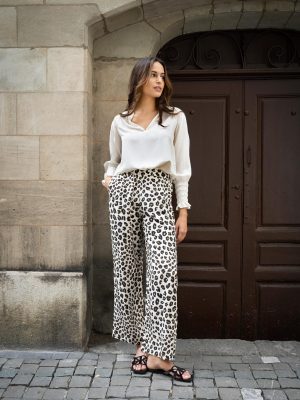 Isa Silk Pants - Sahara Cream