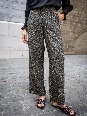 Alternative view of Isa Silk Pants - Sahara Khaki